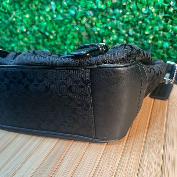 Coach Bags Authentic Coach Logo Crossbody Shoulder Bag Charm Canvas Leather EUC - Picture 13 of 14